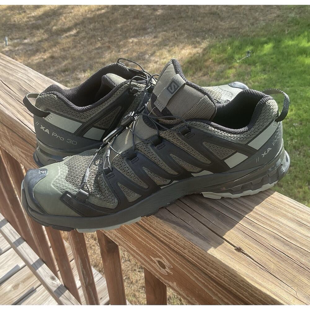 Salomon Men’s Trail Running Shoes XA PRO 3D Size 12.5 Ortholite Green - Picture 9 of 16